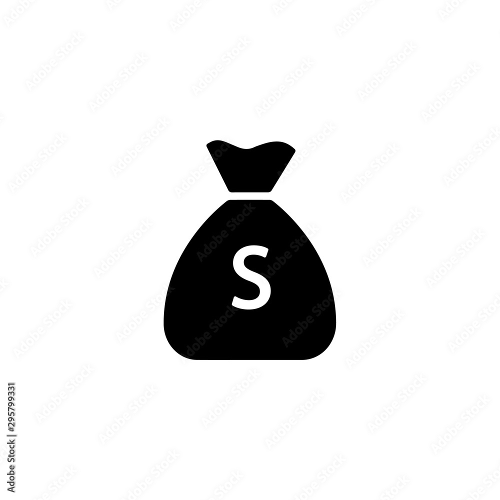 icon of a money bag. vector illustration icon of a money bag. vector illustration