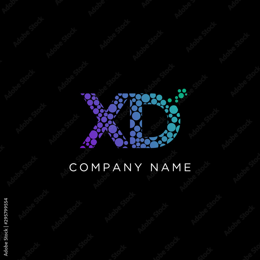 XD letter Logo Designs,X Initial name logo template
