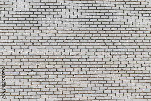Texture of a white brick wall for background