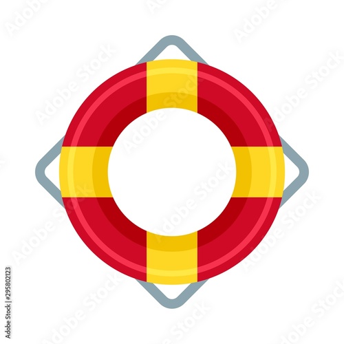 Life buoy icon. Flat illustration of life buoy vector icon for web design