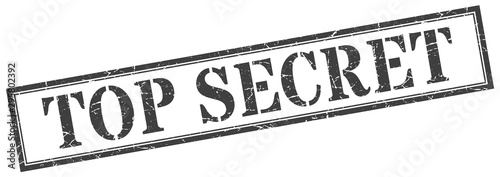 top secret stamp. top secret square grunge sign. top secret