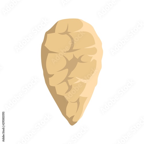 Stone age tool icon. Flat illustration of stone age tool vector icon for web design