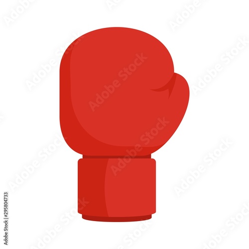 Boxing red glove icon. Flat illustration of boxing red glove vector icon for web design