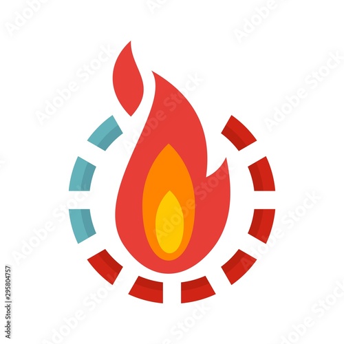 Fire burn calories icon. Flat illustration of fire burn calories vector icon for web design
