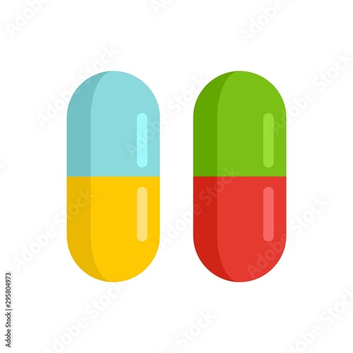 Protein capsule icon. Flat illustration of protein capsule vector icon for web design