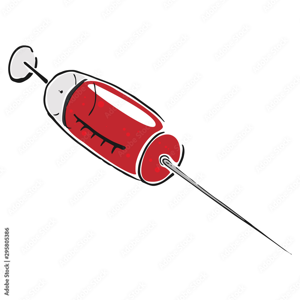 Syringe icon. Vector illustration of a medical syringe. Hand drawn syringe for injections. Syringe icon. Vector illustration of a medical syringe. Hand drawn syringe for injections.