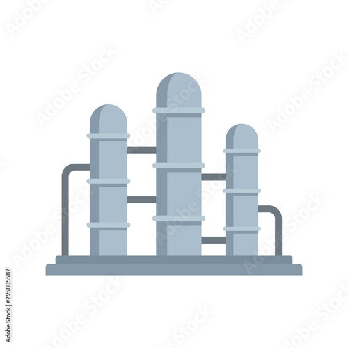 Oil refinery reserve icon. Flat illustration of oil refinery reserve vector icon for web design