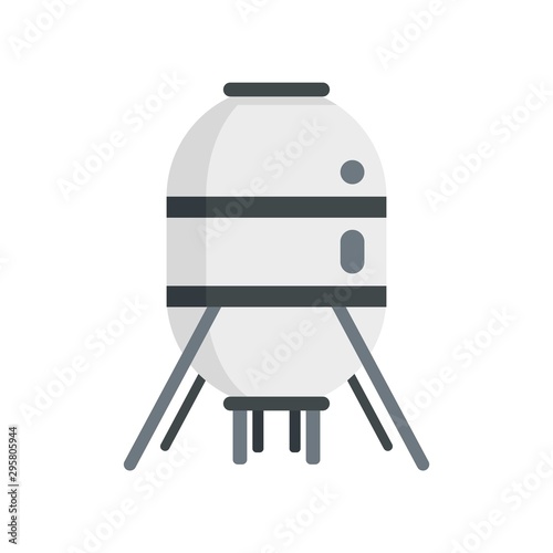 Space capsule icon. Flat illustration of space capsule vector icon for web design