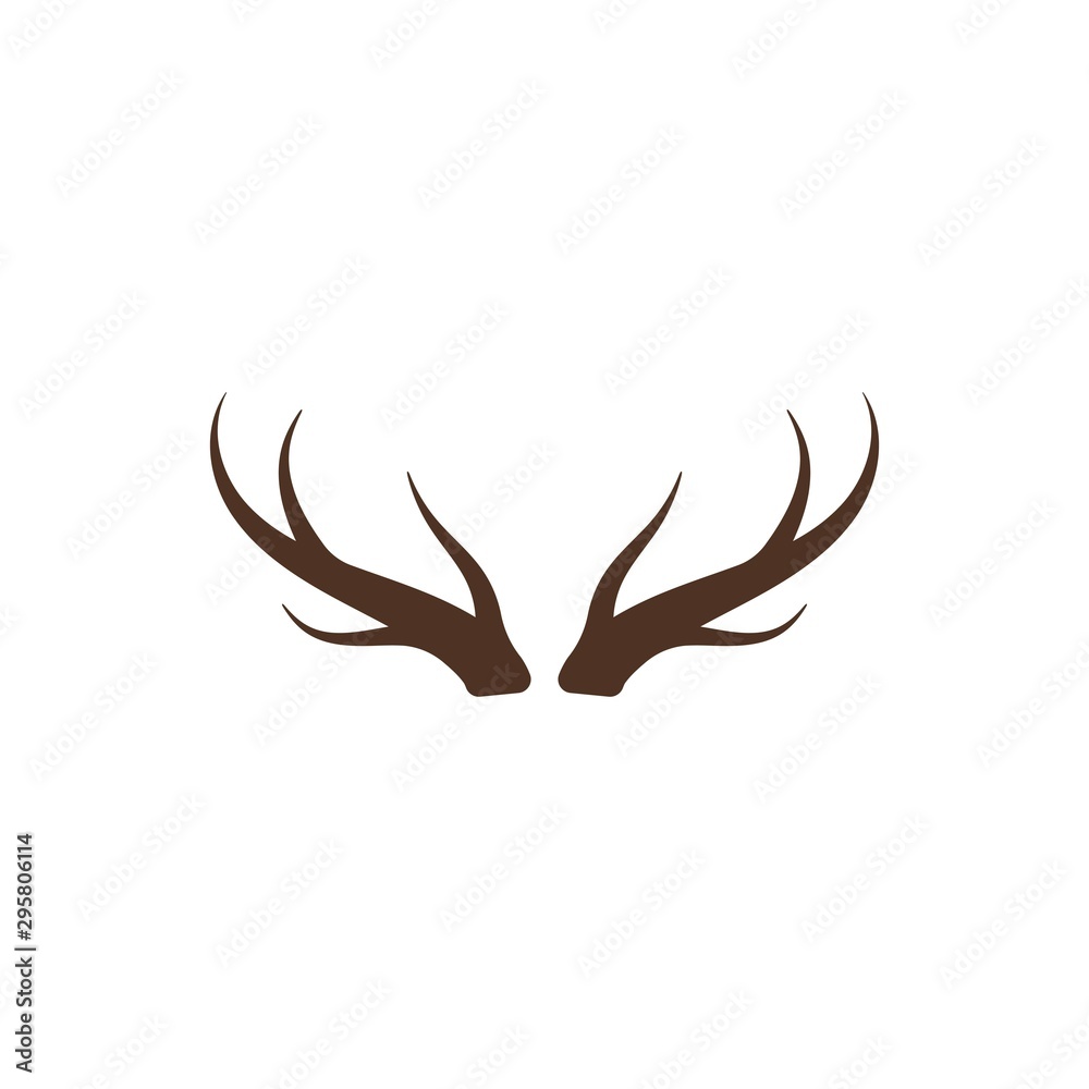 Deer antler logo vector icon illustration design Deer antler logo vector icon illustration design