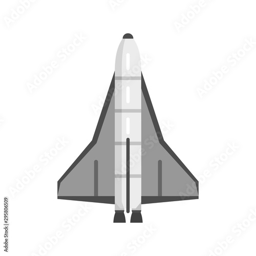 American spaceship icon. Flat illustration of american spaceship vector icon for web design