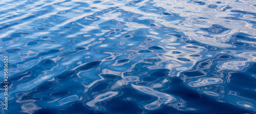 blue water with waves surface background photo