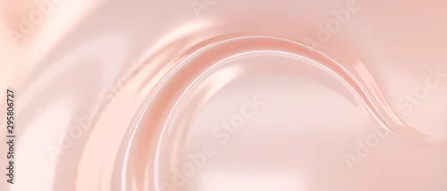 Obraz Liquid subtle pink background, cosmetic cream texture, fluid gentle surface. 3d illustration