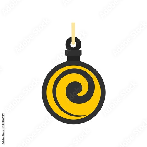Hypnosis medallion icon. Flat illustration of hypnosis medallion vector icon for web design