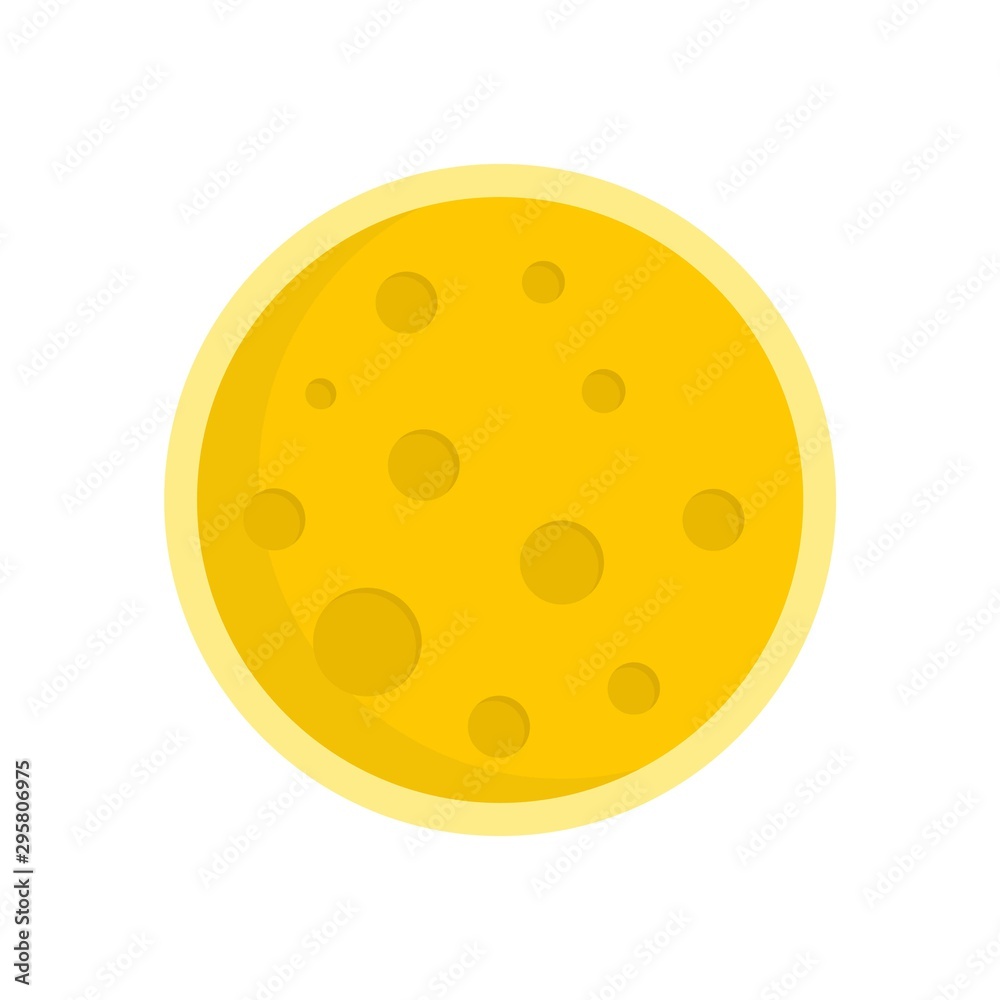 Full magic moon icon. Flat illustration of full magic moon vector icon for web design Full magic moon icon. Flat illustration of full magic moon vector icon for web design