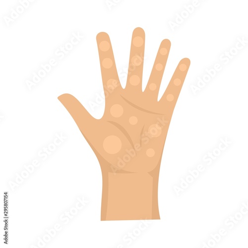 Read fortune on hand icon. Flat illustration of read fortune on hand vector icon for web design