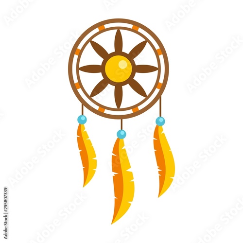 Dream catcher icon. Flat illustration of dream catcher vector icon for web design
