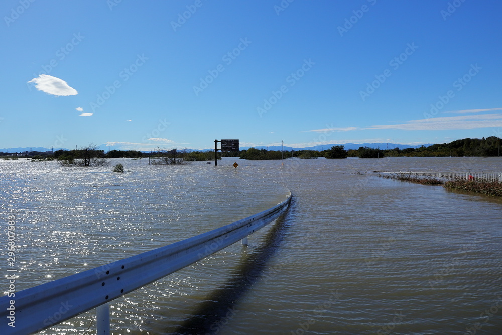 Naklejka premium 日本 台風の翌日