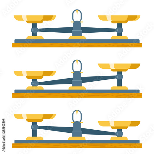 Balance scales weigher equality equalconcept silhouette design vector illustration