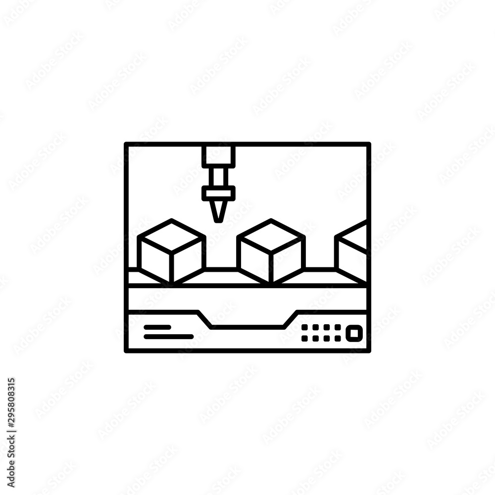 3D Printing icon. Element of future business thin line icon 3D Printing icon. Element of future business thin line icon