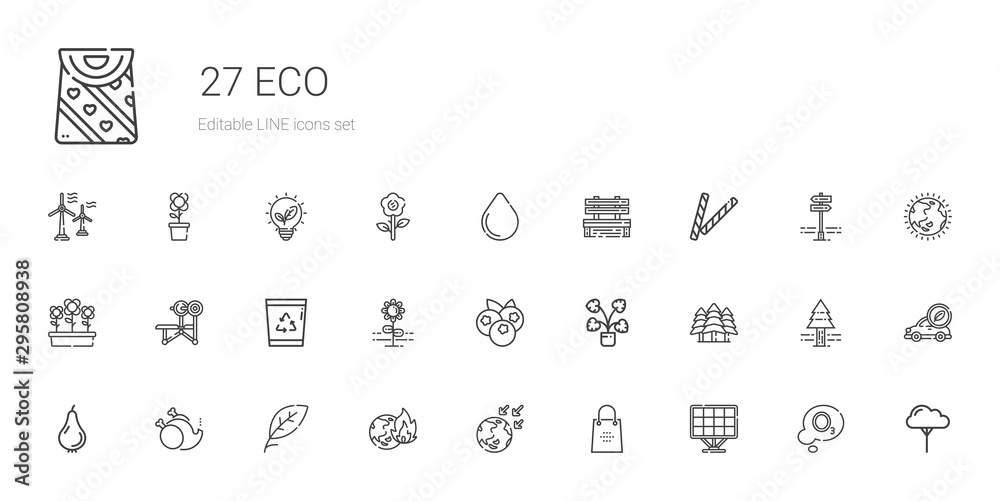 eco icons set