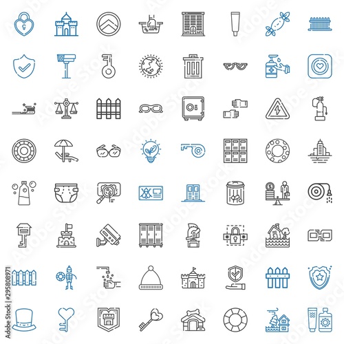 protection icons set