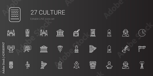 culture icons set