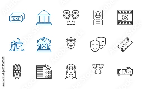 theater icons set