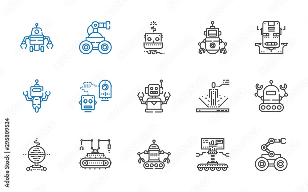 Obraz premium chatbot icons set
