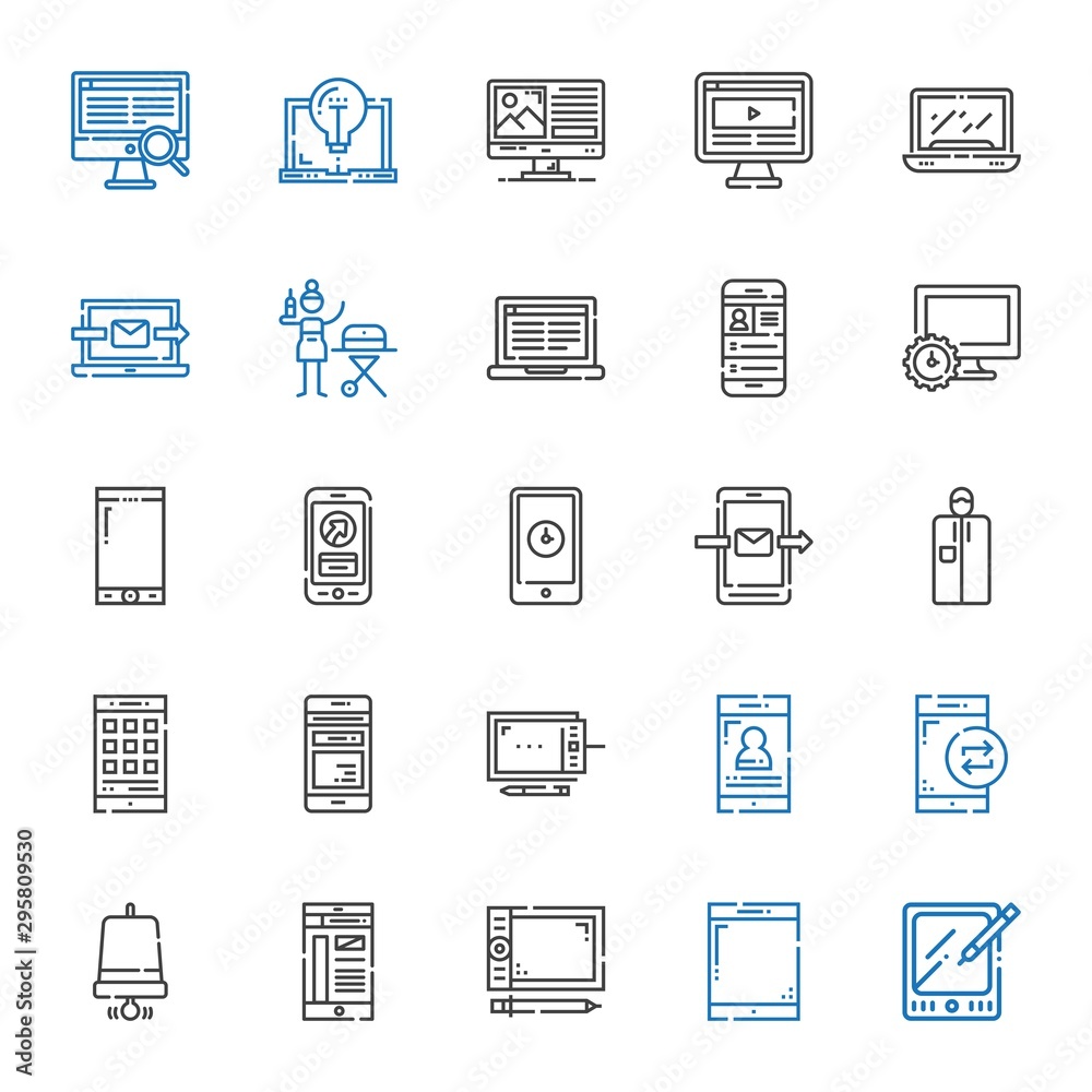 smartphone icons set smartphone icons set