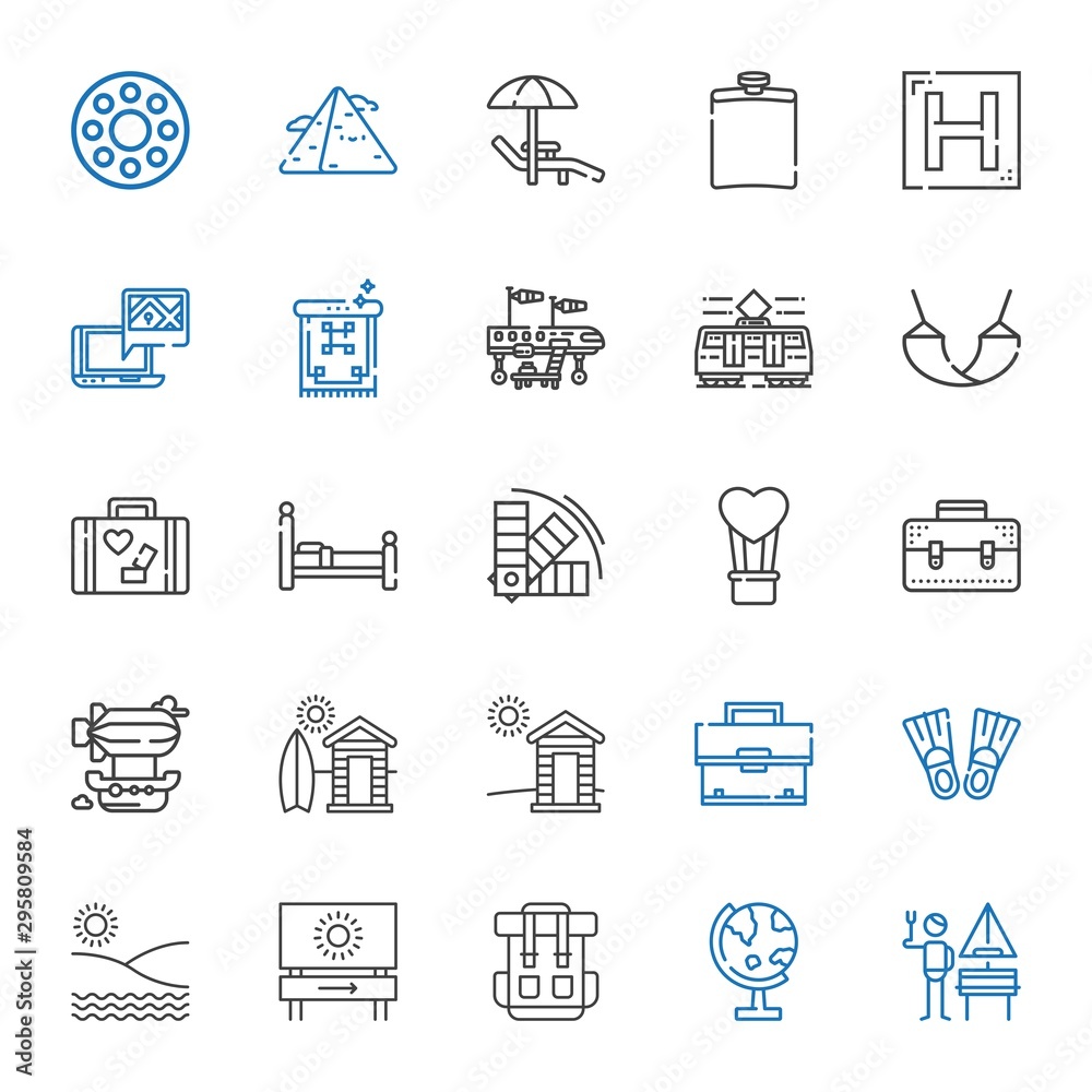travel icons set travel icons set