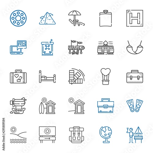 travel icons set