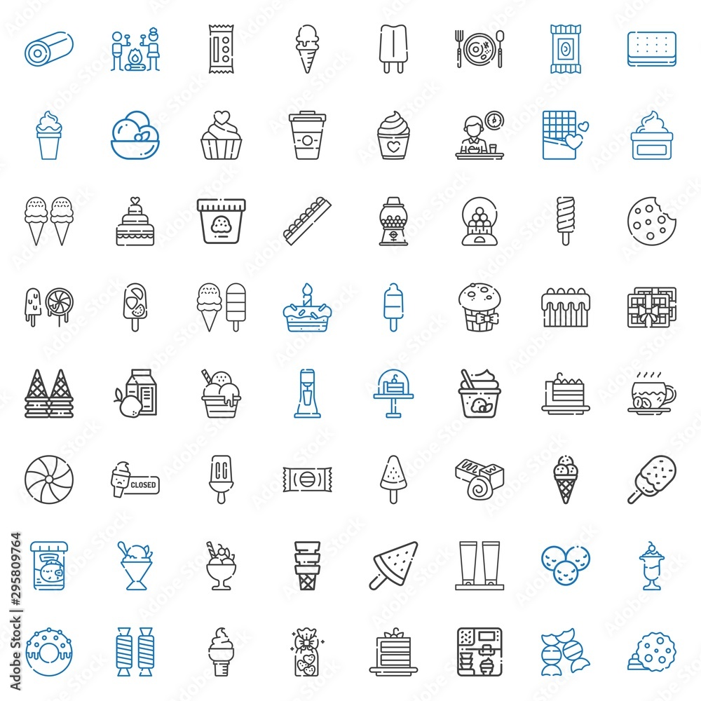 Fototapeta premium chocolate icons set