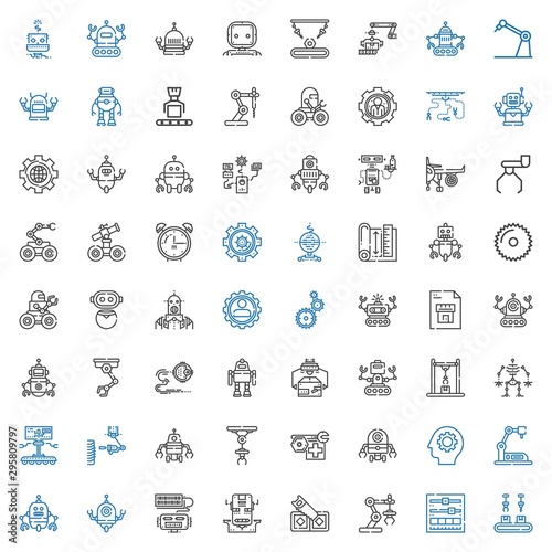 mechanical icons set