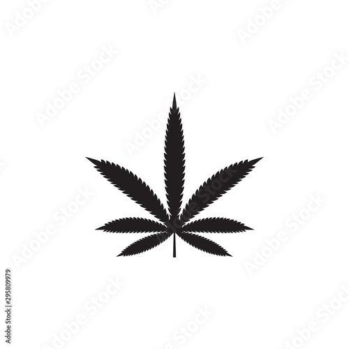 Cannabis marijuana hemp leaf logo