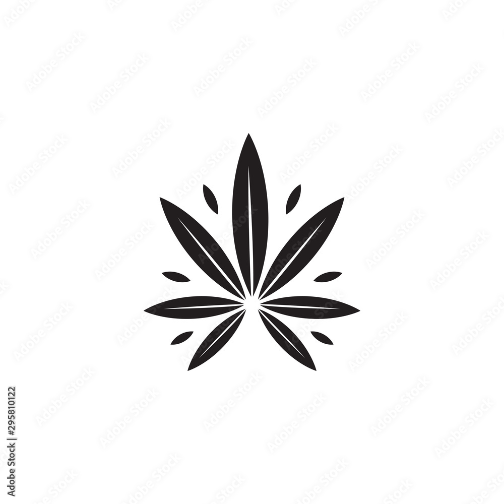 Cannabis marijuana hemp leaf logo Cannabis marijuana hemp leaf logo