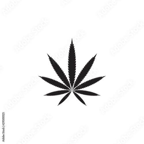 Cannabis marijuana hemp leaf logo