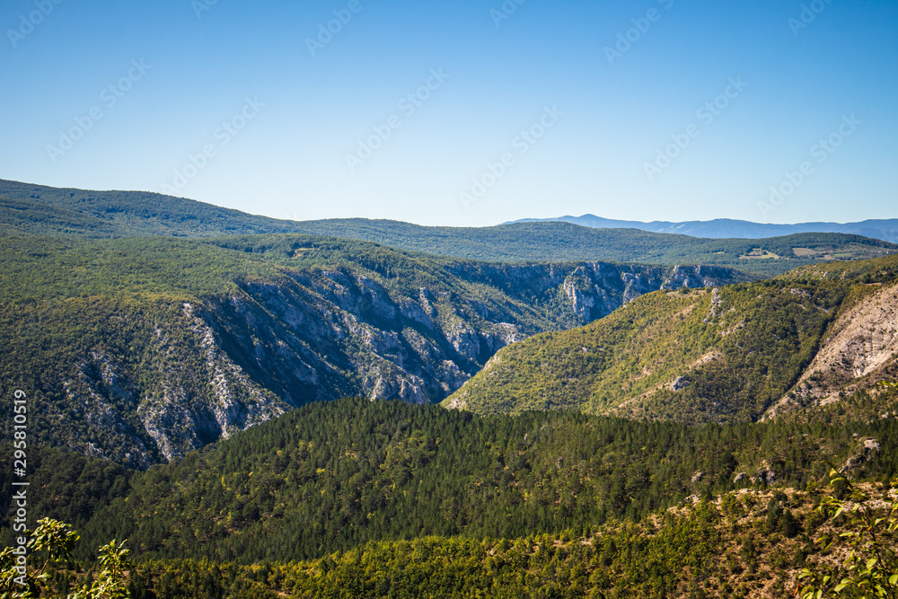 Fototapeta premium Beautiful mountains and hills near the Drvar in Bosnia and Herzegovina