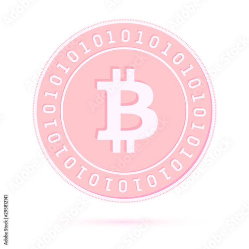 Bitcoin, internet currency coin isolated on white 