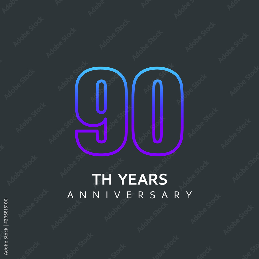 90 Year Anniversary Vector Template Design Illustration 90 Year Anniversary Vector Template Design Illustration