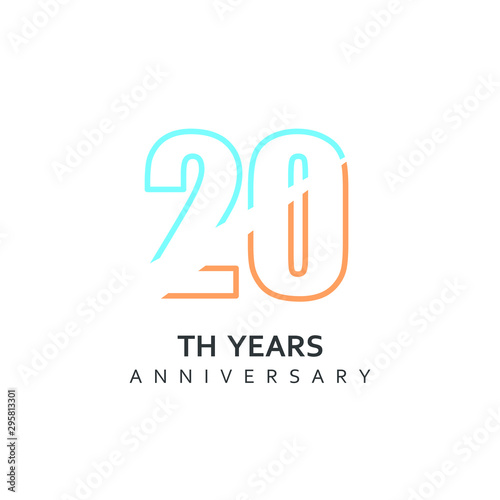 20 Year Anniversary Vector Template Design Illustration