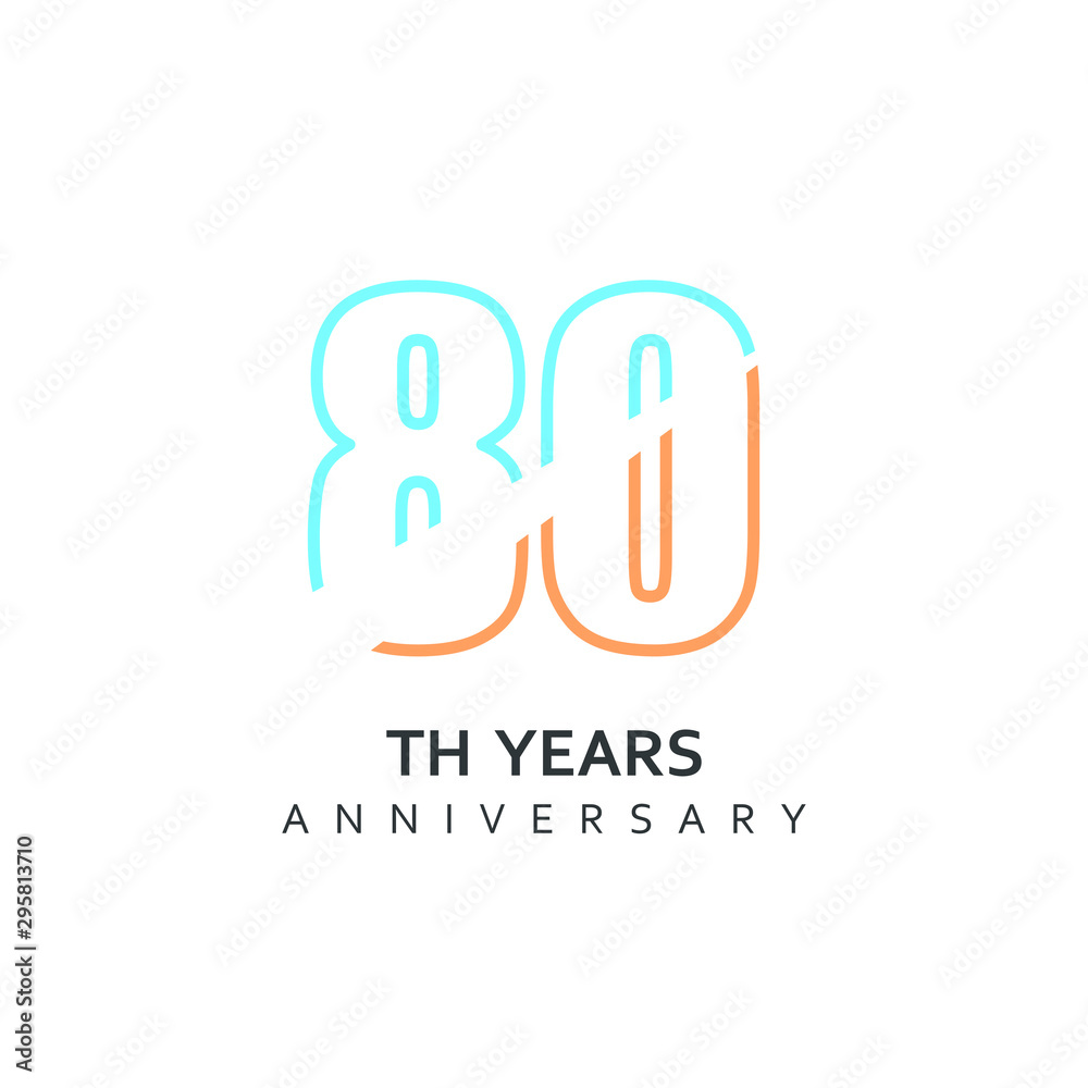 80 Year Anniversary Vector Template Design Illustration 80 Year Anniversary Vector Template Design Illustration