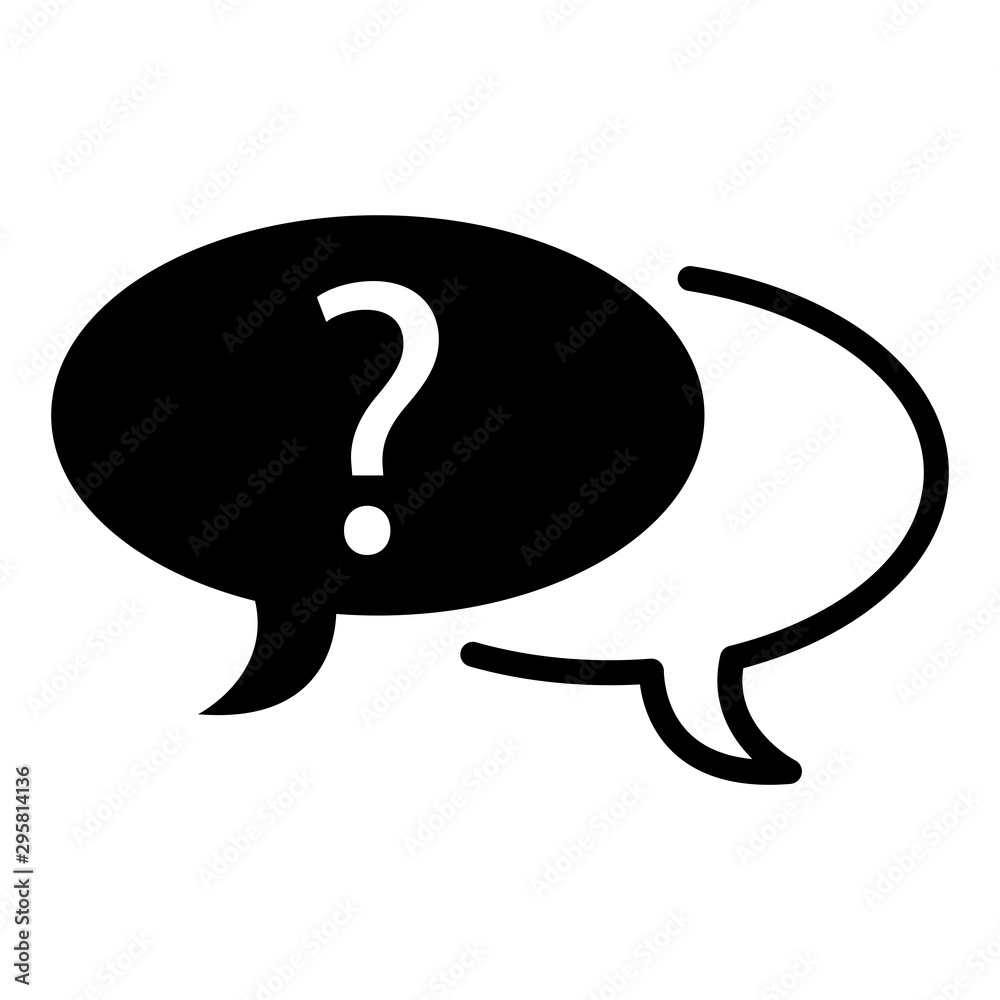 Bubble Speech With Question Icon Bubble Speech With Question Icon