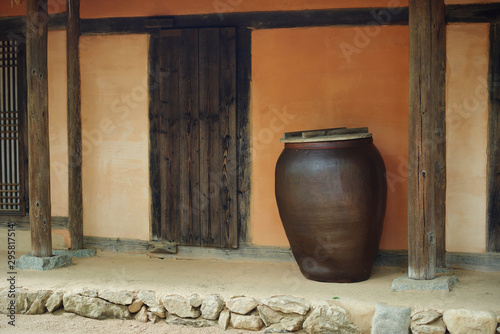 Seongeup Folk Village located in Jeju Island, South Korea. photo