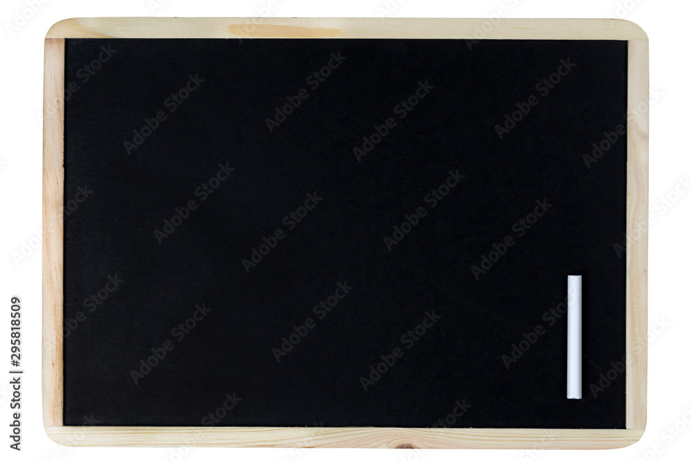 The black board and white chalk isolated on white background with clipping path. The black board and white chalk isolated on white background with clipping path.