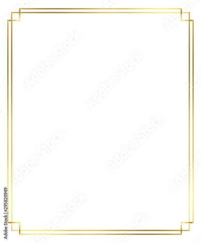 Vector of Christmas Simple Gold border photo