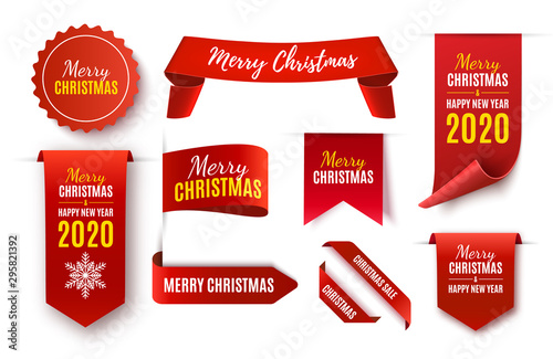 Christmas Sale Tags. Vector banner