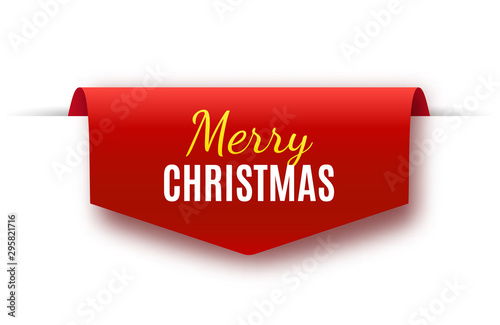 Merry Christmas Tag isolated. Vector 