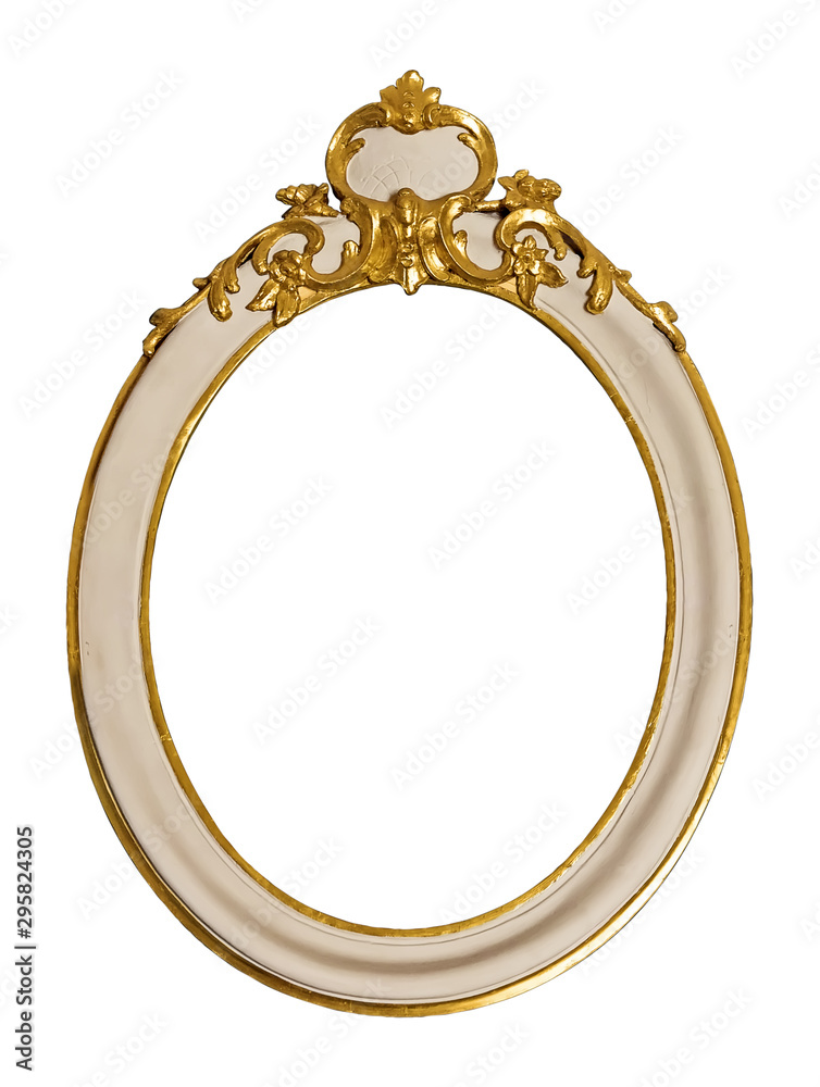 Golden frame for paintings, mirrors or photo isolated on white background Golden frame for paintings, mirrors or photo isolated on white background