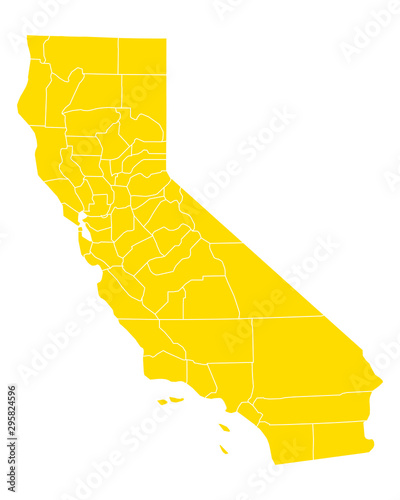 Karte von California