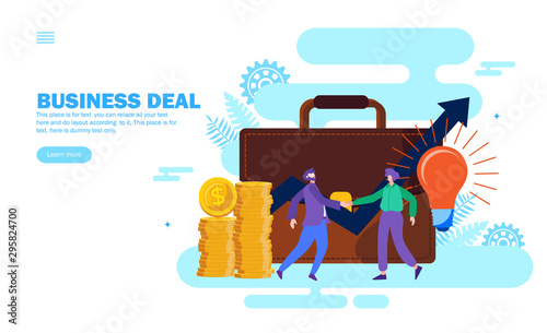 business deal for idea and knowledge with money